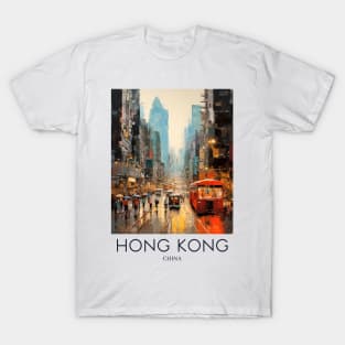 An Impressionist Painting of Hong Kong - China T-Shirt